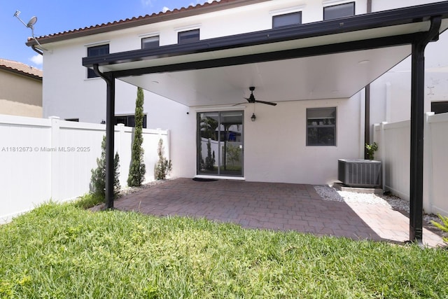 3324 W 90, Hialeah, FL 33018 - back of house featuring ceiling fan, stucco siding, and a patio area