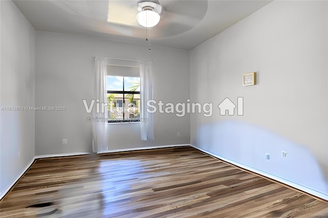 3324 W 90, Hialeah, FL 33018 - empty room with wood finished floors and ceiling fan