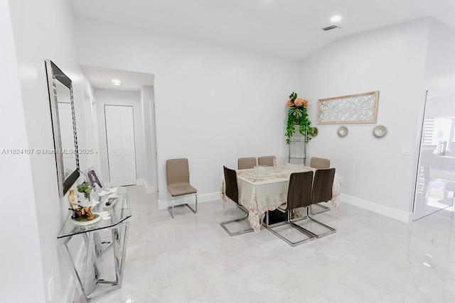 3813 SW 149th Pl, Miami, FL 33185 - dining area featuring light marble finish floors and recessed lighting