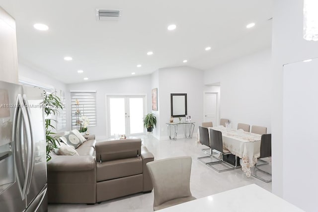 3813 SW 149th Pl, Miami, FL 33185 - living area with recessed lighting and light marble finish flooring