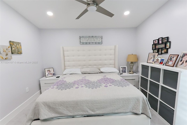 3813 SW 149th Pl, Miami, FL 33185 - bedroom with recessed lighting and a ceiling fan