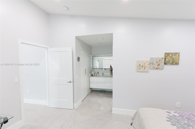 3813 SW 149th Pl, Miami, FL 33185 - bedroom with light marble finish flooring and connected bathroom