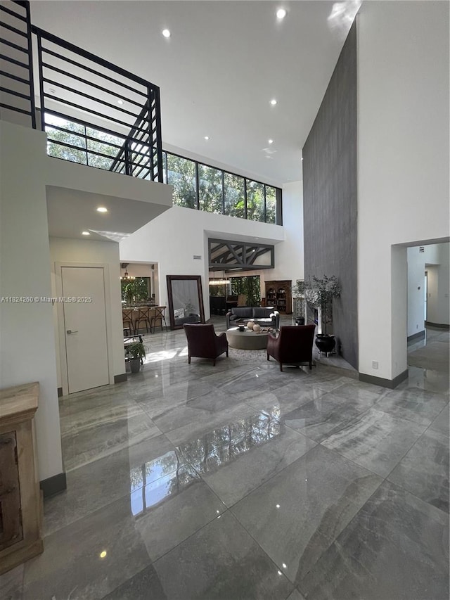 5811 SW 33rd Ter, Hollywood, FL 33312 - common area featuring a high ceiling and recessed lighting