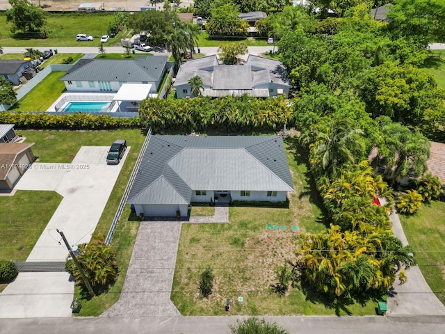 18100 SW 175th St, Miami, FL 33187 - aerial view of residential area featuring a pool area