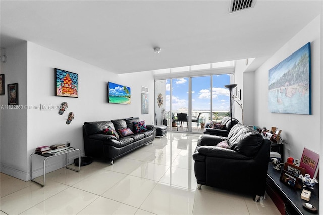 1861 NW S River Dr Unit Ph-01, Miami, FL 33125 - living room featuring expansive windows and light tile patterned flooring