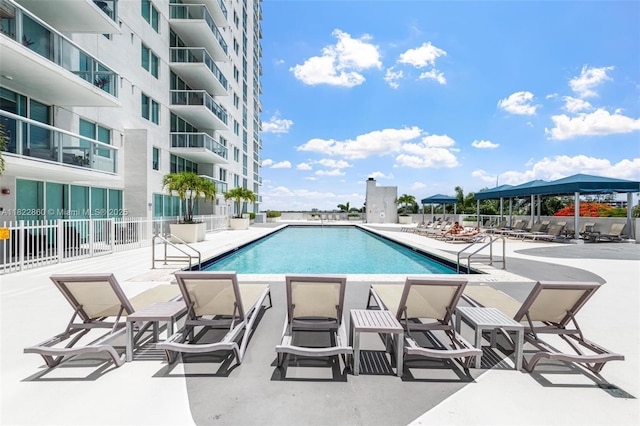 1861 NW S River Dr Unit Ph-01, Miami, FL 33125 - community pool featuring a patio