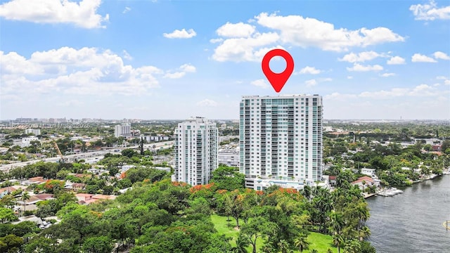 1861 NW S River Dr Unit Ph-01, Miami, FL 33125 - view of property featuring a city view, a water view, and view of scattered trees
