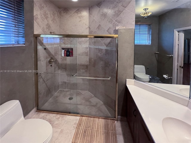 375 Sabal Way, Weston, FL 33326 - bathroom featuring vanity and a stall shower
