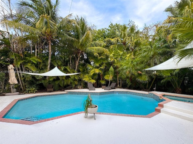 375 Sabal Way, Weston, FL 33326 - view of swimming pool with a patio area and a pool with connected hot tub