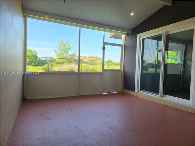 9410 S Meadows Cir, Miramar, FL 33025 - unfurnished sunroom featuring lofted ceiling