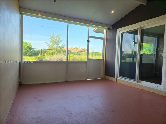 9410 S Meadows Cir, Miramar, FL 33025 - unfurnished sunroom featuring lofted ceiling