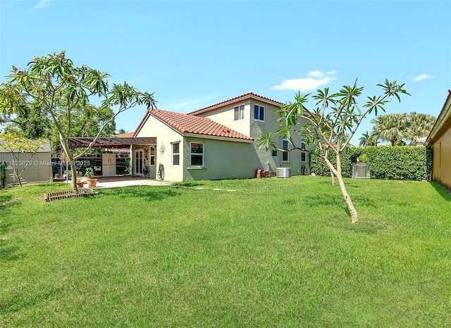 550 NW 107th Ave, Pembroke Pines, FL 33026 - rear view of property with stucco siding, a tiled roof, and a patio area