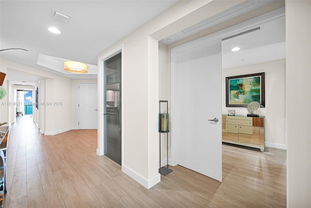 2711 S Ocean Dr Unit 3003, Hollywood, FL 33019 - corridor featuring light wood-style flooring and recessed lighting