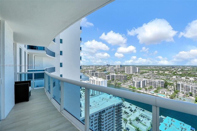 2711 S Ocean Dr Unit 3003, Hollywood, FL 33019 - balcony featuring a view of city and a water view