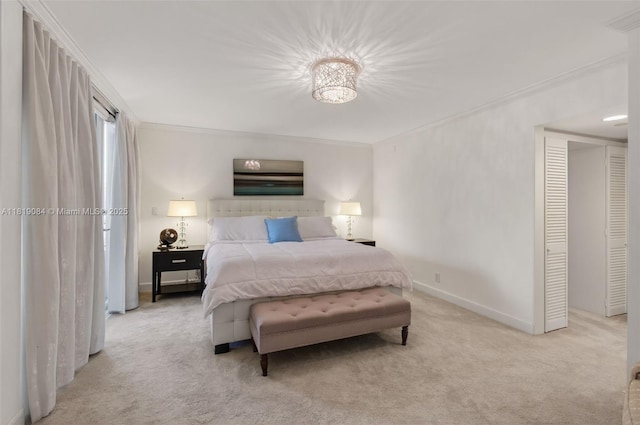 140 SE 5th Ave Unit 438, Boca Raton, FL 33432 - carpeted bedroom with ornamental molding and baseboards