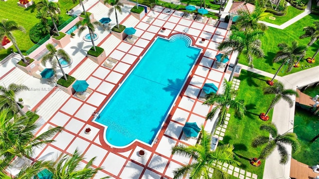 140 SE 5th Ave Unit 438, Boca Raton, FL 33432 - aerial view of a pool