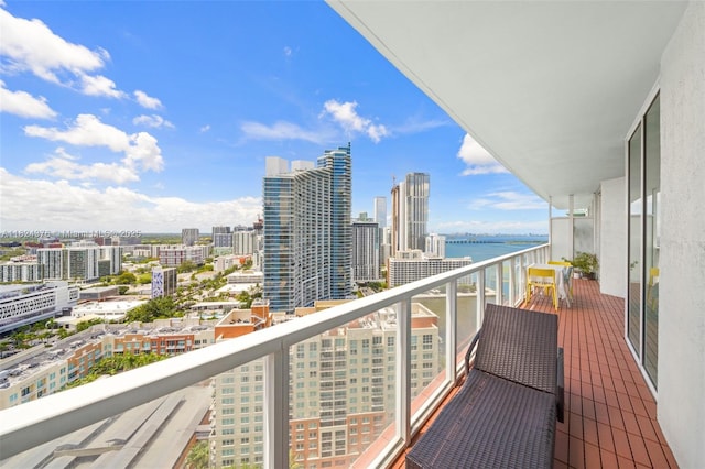 1900 N Bayshore Dr Unit 2514, Miami, FL 33132 - balcony featuring a view of city and a water view