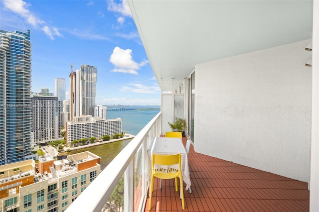 1900 N Bayshore Dr Unit 2514, Miami, FL 33132 - balcony with a water view and a city view