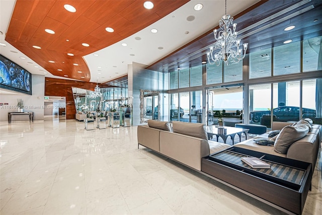 17121 Collins Ave Unit 2304, Sunny Isles Beach, FL 33160 - common area featuring recessed lighting and a high ceiling