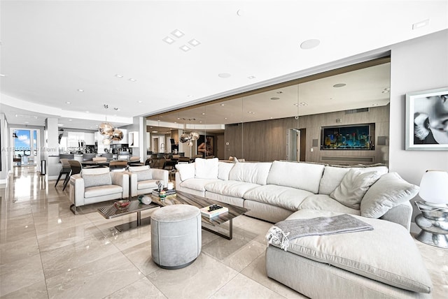 17121 Collins Ave Unit 2304, Sunny Isles Beach, FL 33160 - living area featuring light marble finish floors