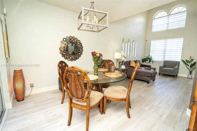 13290 SW 54th Ct, Miramar, FL 33027 - dining room featuring a chandelier and light wood-style floors