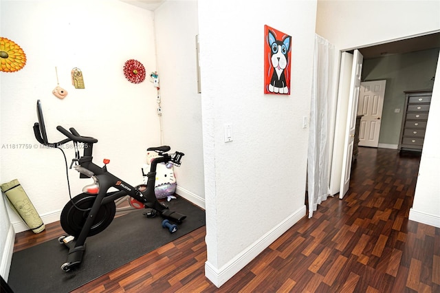 13290 SW 54th Ct, Miramar, FL 33027 - workout area with wood finished floors and baseboards