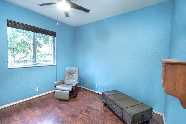 13290 SW 54th Ct, Miramar, FL 33027 - unfurnished room featuring ceiling fan, wood finished floors, and a textured wall