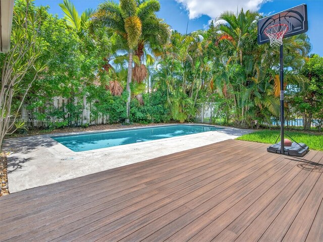 782 Lake Blvd, Weston, FL 33326 - view of pool with a fenced backyard and a deck
