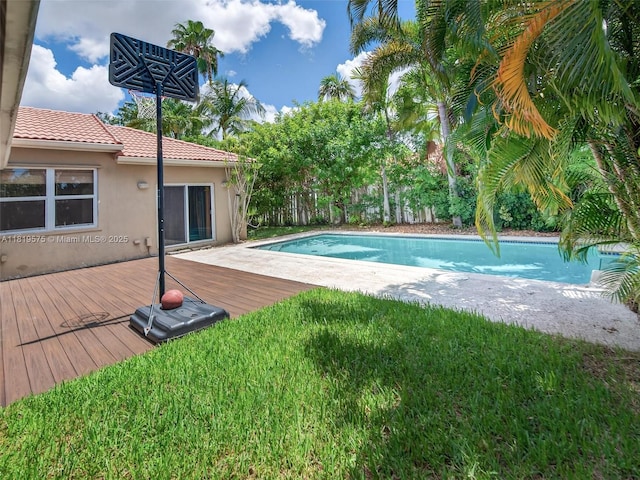 782 Lake Blvd, Weston, FL 33326 - view of pool with a deck and a lawn