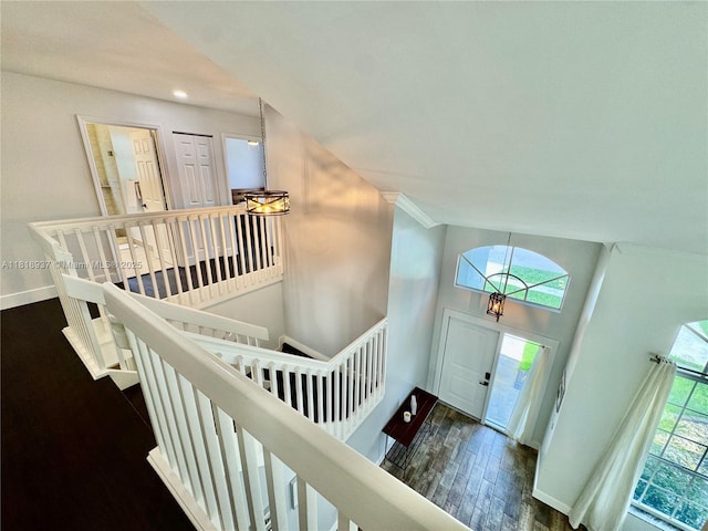 535 SW 181st Way, Pembroke Pines, FL 33029 - foyer entrance featuring wood finished floors, recessed lighting, and a chandelier