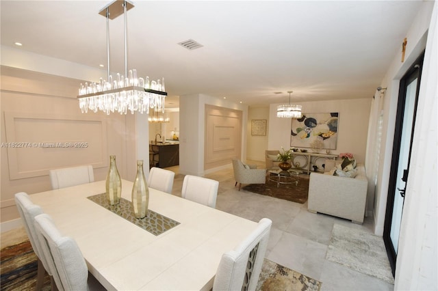 21420 SW 127th Pl, Miami, FL 33177 - dining space featuring a chandelier