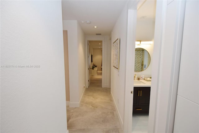 21420 SW 127th Pl, Miami, FL 33177 - hallway with baseboards and recessed lighting