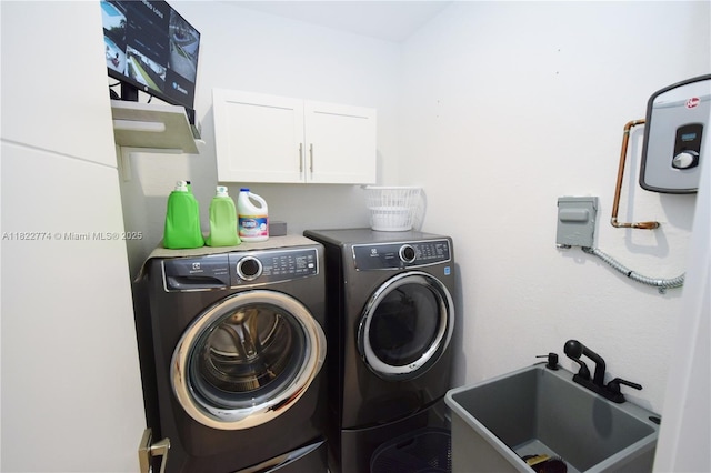 21420 SW 127th Pl, Miami, FL 33177 - laundry area with cabinet space and separate washer and dryer