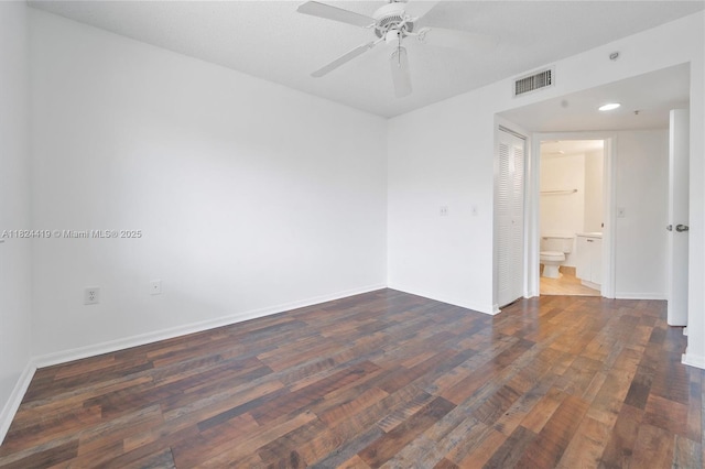 4183 N Haverhill Rd Unit 710, West Palm Beach, FL 33417 - unfurnished room with wood finished floors and a ceiling fan