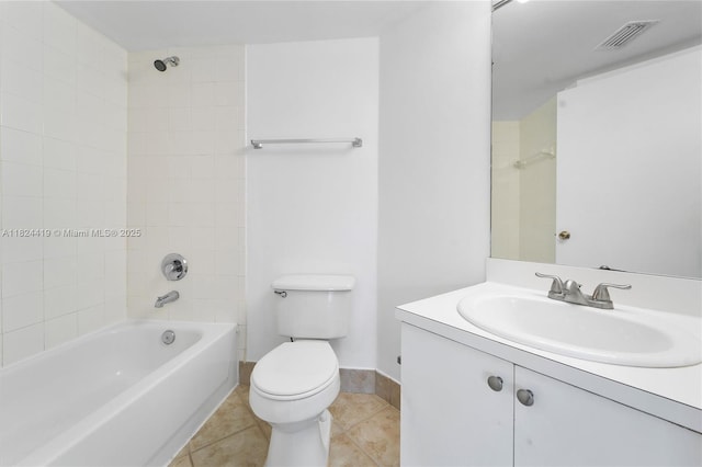 4183 N Haverhill Rd Unit 710, West Palm Beach, FL 33417 - bathroom with vanity, tile patterned flooring, and  shower combination
