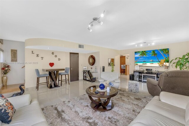 13705 SW 84th St Unit H, Miami, FL 33183 - tiled living area with track lighting