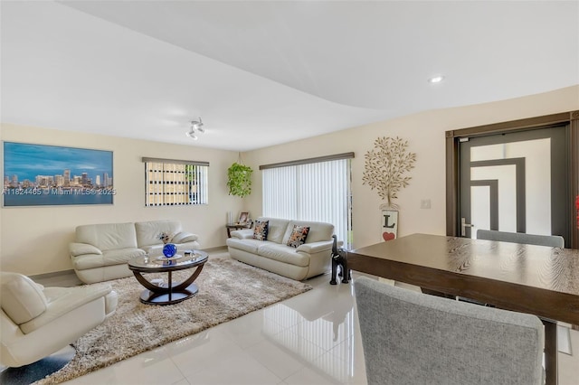 13705 SW 84th St Unit H, Miami, FL 33183 - tiled living room with recessed lighting