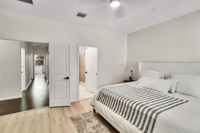 8144 Cascada Isles Dr, Cooper City, FL 33024 - bedroom featuring wood finished floors and ceiling fan