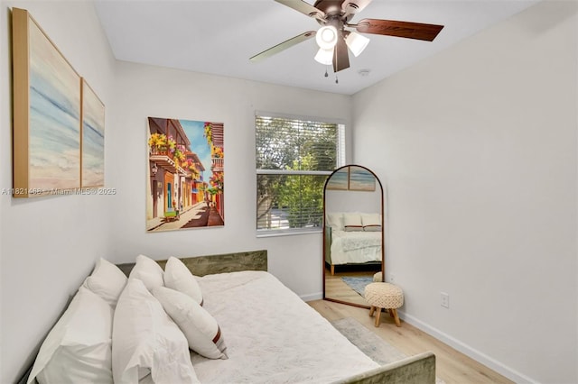 8144 Cascada Isles Dr, Cooper City, FL 33024 - bedroom with wood finished floors and ceiling fan