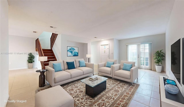 14263 SW 97th Ter, Miami, FL 33186 - living room with stairway and baseboards