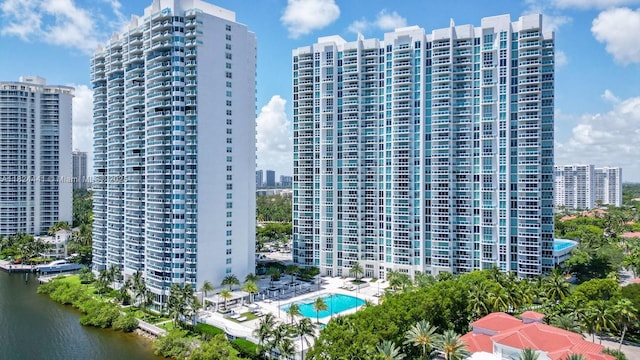 3301 NE 183rd St Unit 2203, Aventura, FL 33160 - view of building exterior featuring a water view and a view of city