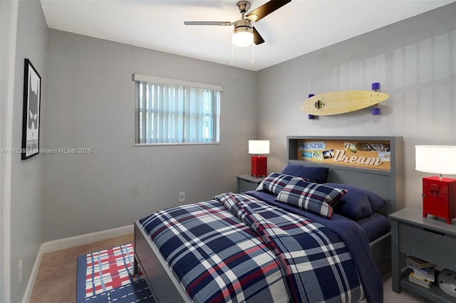 6255 SW 62nd Ct, South Miami, FL 33143 - bedroom with baseboards and ceiling fan