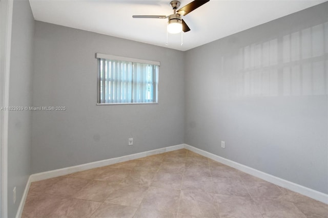 6255 SW 62nd Ct, South Miami, FL 33143 - unfurnished room with ceiling fan and baseboards
