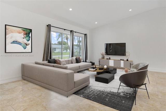 12511 SW 115th Ave, Miami, FL 33176 - living area with recessed lighting and baseboards