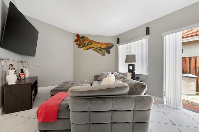 4731 NW 7th Mnr, Coconut Creek, FL 33063 - living room featuring light tile patterned flooring
