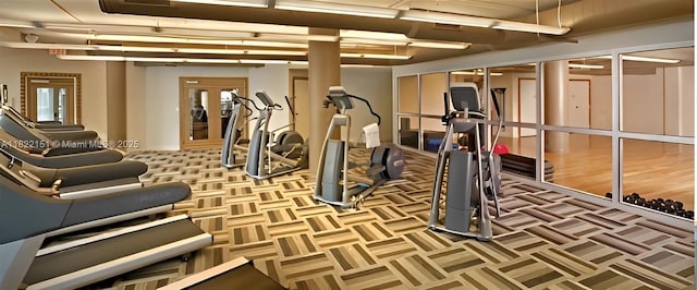 253 NE 2nd St Unit 222, Miami, FL 33132 - exercise room with carpet flooring