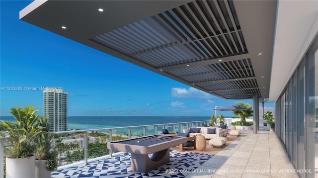 7200 Collins Ave Unit 1113, Miami Beach, FL 33141 - patio / terrace featuring a water view