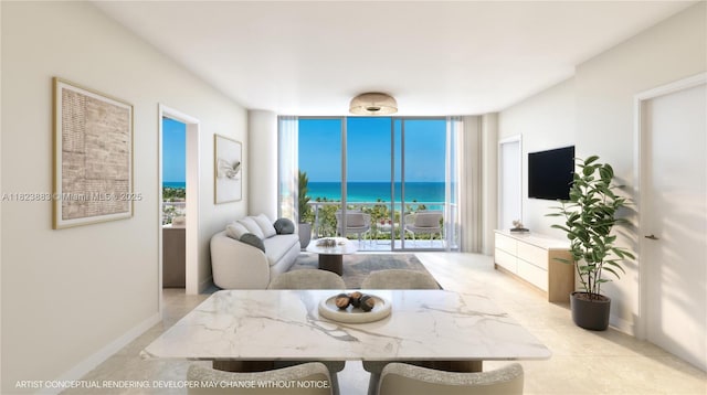7200 Collins Ave Unit 1113, Miami Beach, FL 33141 - living area featuring expansive windows and plenty of natural light