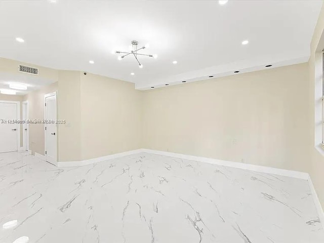 3900 Island Blvd Unit B408, Aventura, FL 33160 - empty room with light marble finish flooring and recessed lighting