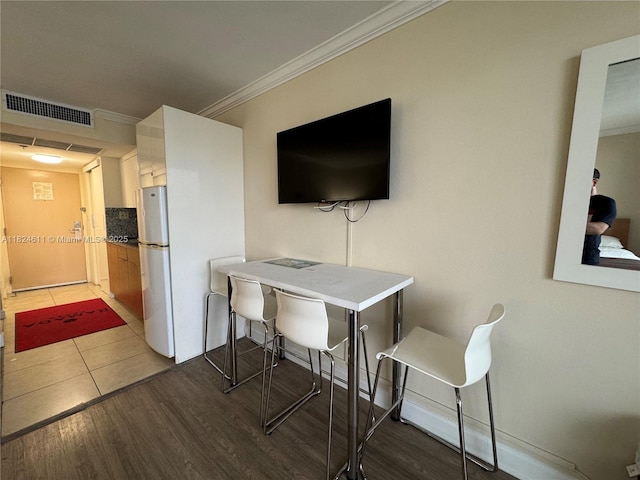 19201 Collins Ave Unit 1137, Sunny Isles Beach, FL 33160 - office area featuring crown molding and wood finished floors